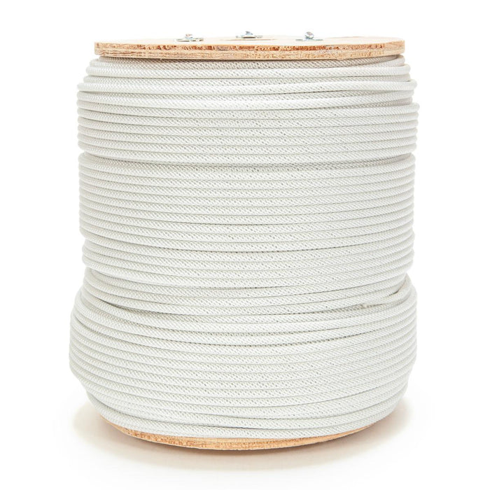 3/16" Wire Core Solid Braid Polyester White