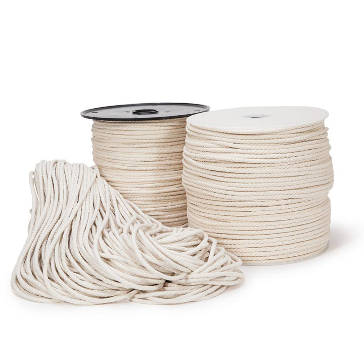 Solid Braid Cotton Clothesline Rope,1/4 Natural Cotton Rope,100 Feet Thick  All-Purpose Cotton Cord for DIY Rope Basket/Mat,Wick,Watering Rope