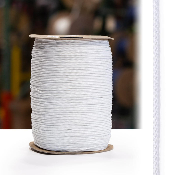 1/8" Diamond Braid Polyester  - 1000' White.