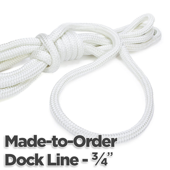 3/4" Double Braid Nylon Dock Line - Made-to-Order