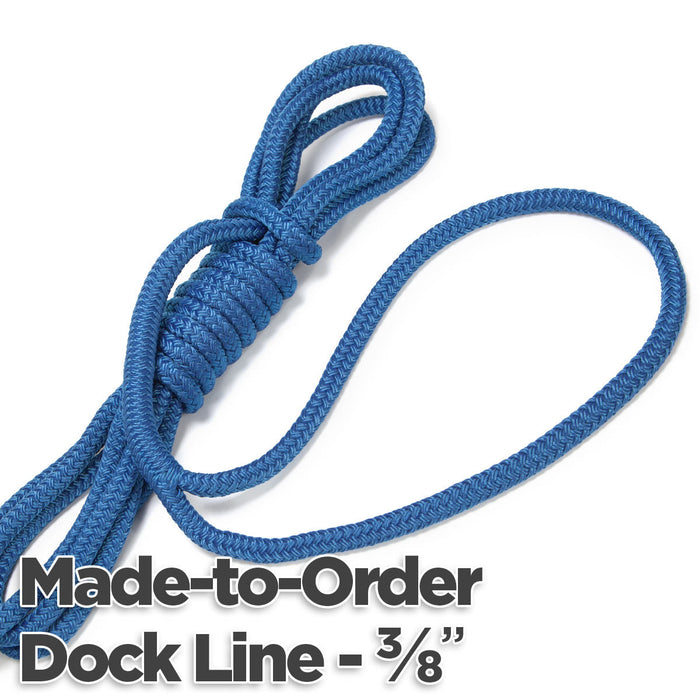 3/8" Double Braid Nylon Dock Line - Made-to-Order