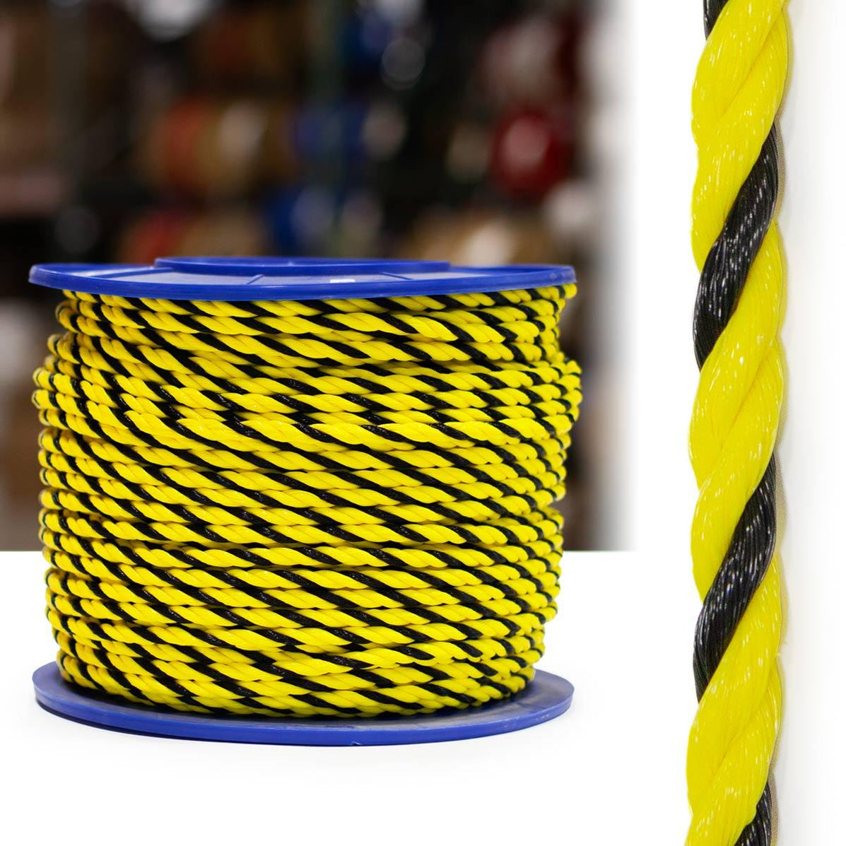 3-Strand Polypropylene - Yellow/Black — Knot & Rope Supply