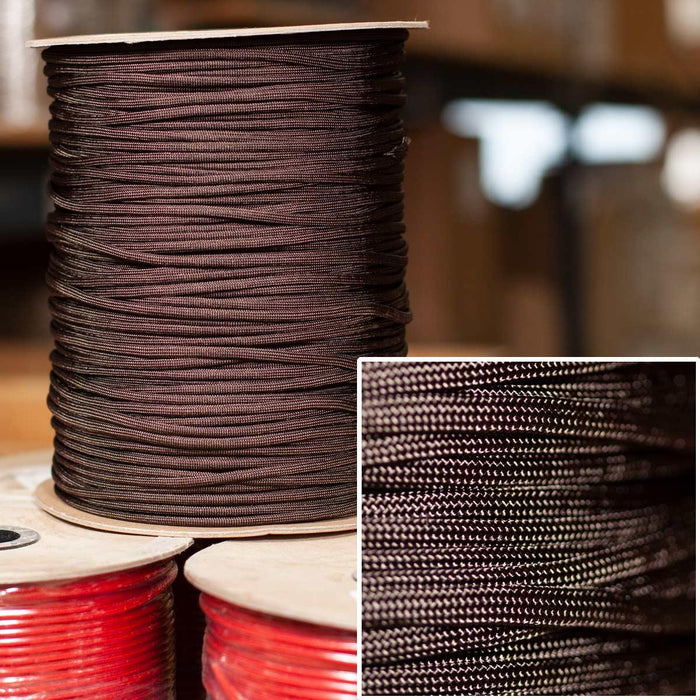 550 Paracord in  Acid Dark Brown -  1000' Spool