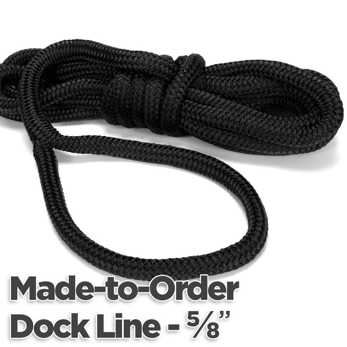 5/8" Double Braid Nylon Dock Line - Made-to-Order