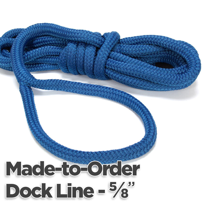 5/8" Double Braid Nylon Dock Line - Made-to-Order