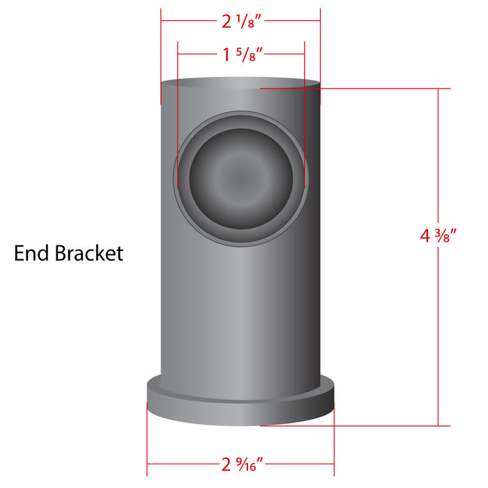 1 1/2'' Modern Machined Rope Bracket