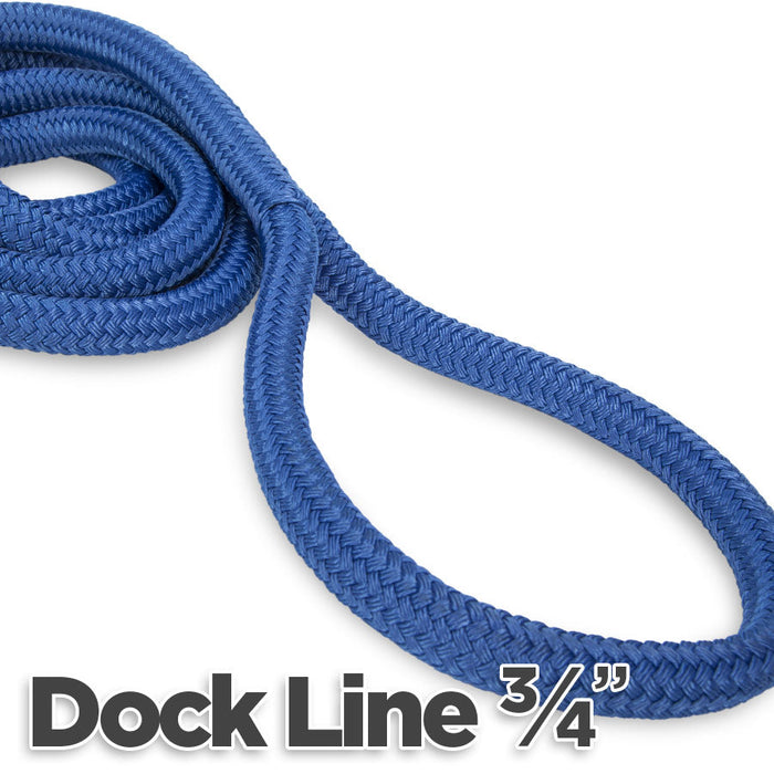 3/4" Double Braid Dock Line - Premade