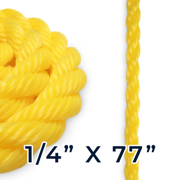 1/4" Yellow Polypro x 77"  - Vendor 0004