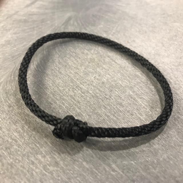 1/8" x 4" Loop - Solid Braid Polyester Black