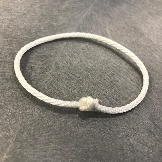 1/8" x 4" Loop - Solid Braid Polyester White