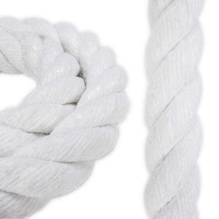 1 1/2" Polyester Combo Rope - White with Spun Cover