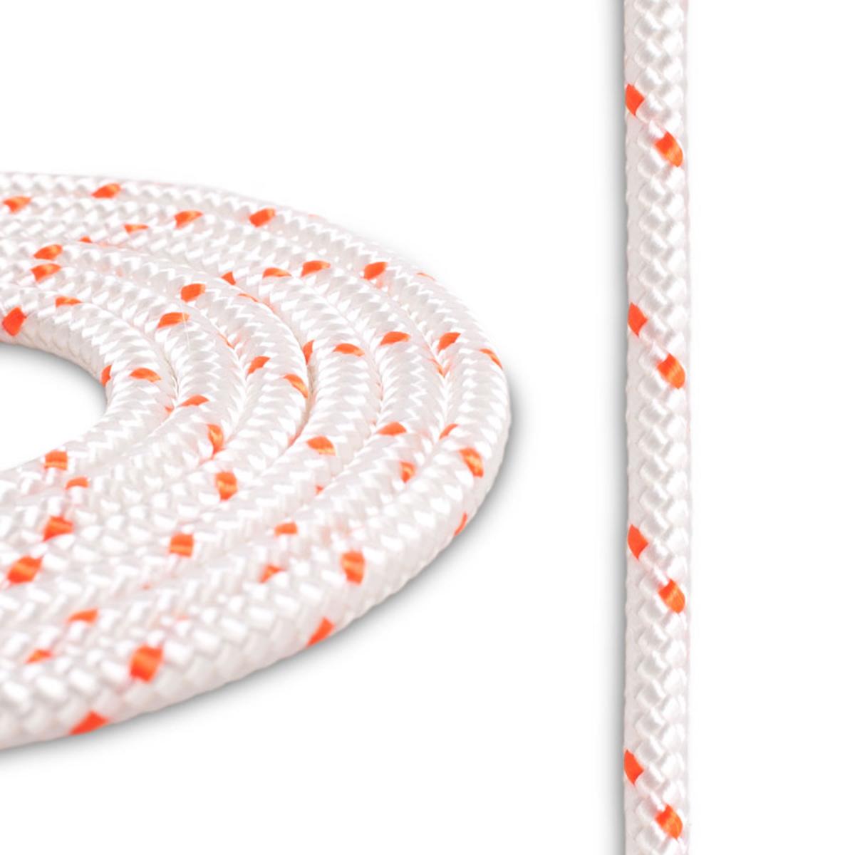 3/16 Starter Cord-White/Orange — Knot & Rope Supply