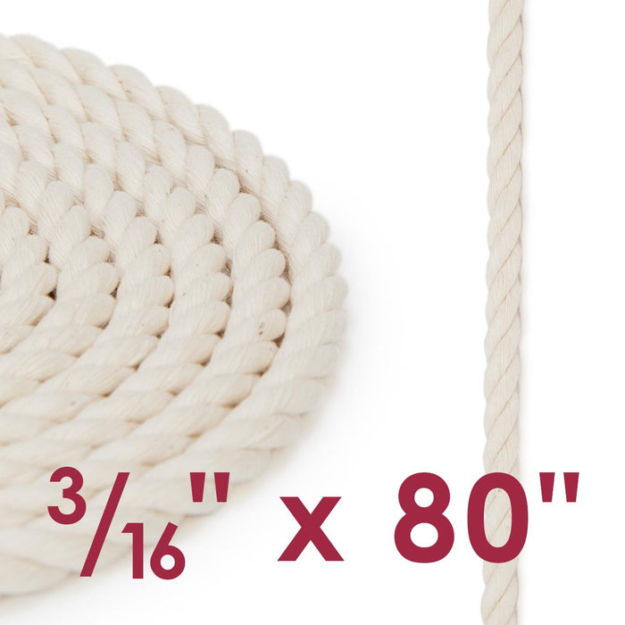 3/16" x 85" 3-Strand Cotton