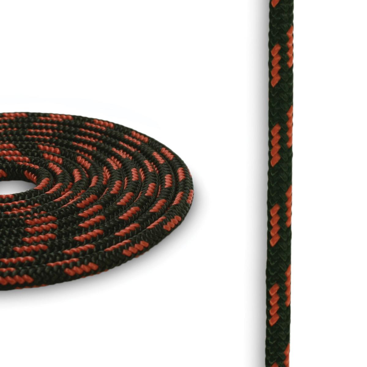 4mm Cord - Black w/ Orange — Knot & Rope Supply