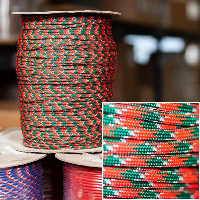550 Paracord in Holly Jolly -  1000' Spool