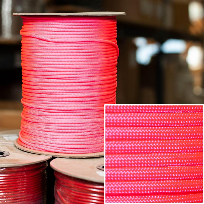 550 Paracord in Neon Pink -  1000' Spool