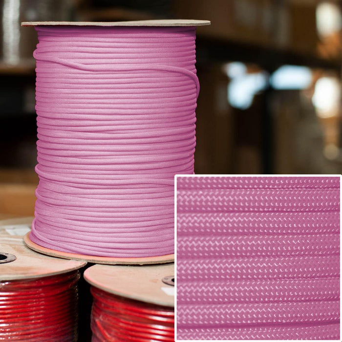 550 Paracord in Rose Pink -  1000' Spool